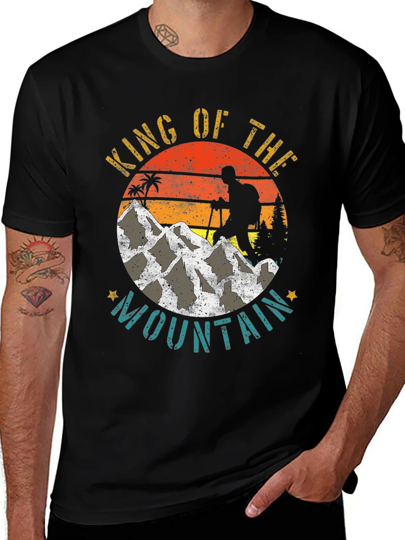 King of the Mountain Graphic Tee - Hiking Adventure