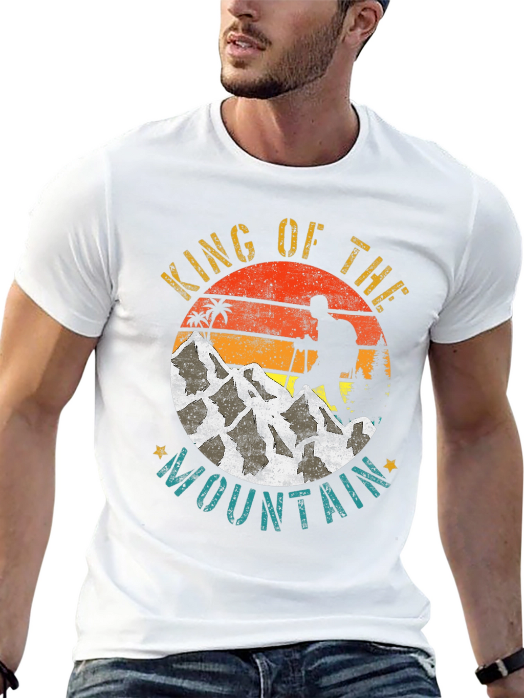 King of the Mountain Graphic Tee - Hiking Adventure