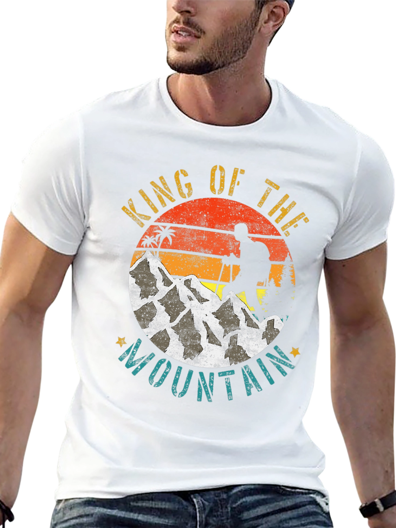 King of the Mountain Graphic Tee - Hiking Adventure