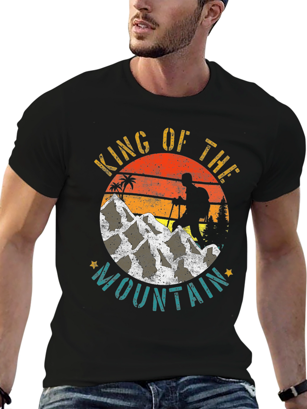 King of the Mountain Graphic Tee - Hiking Adventure