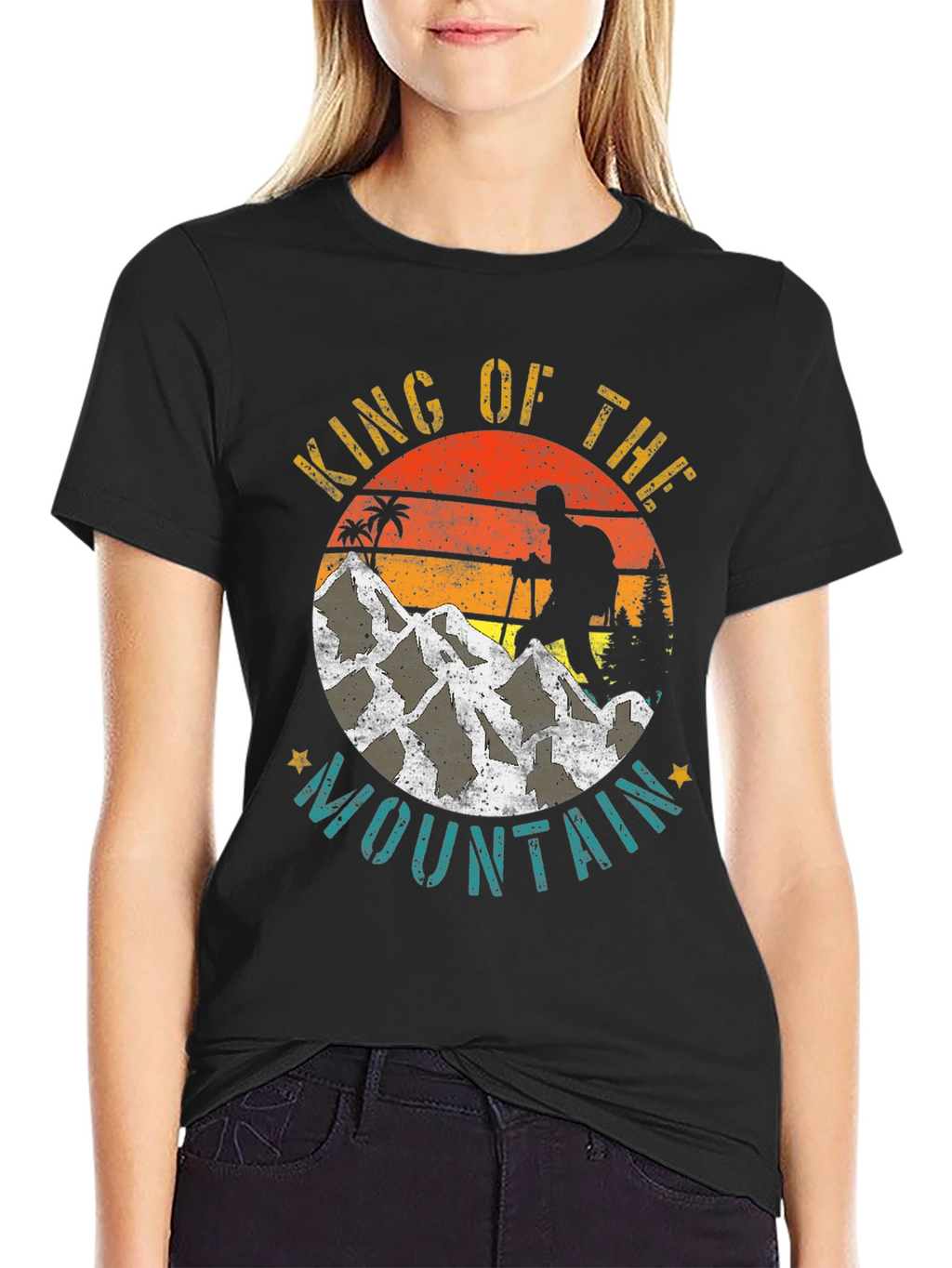 King of the Mountain Graphic Tee - Hiking Adventure