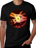 Sunset Bats Graphic Tee - Mens Black T-Shirt