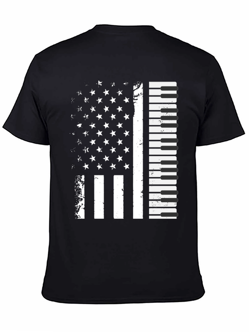 Piano Flag Graphic T-Shirt