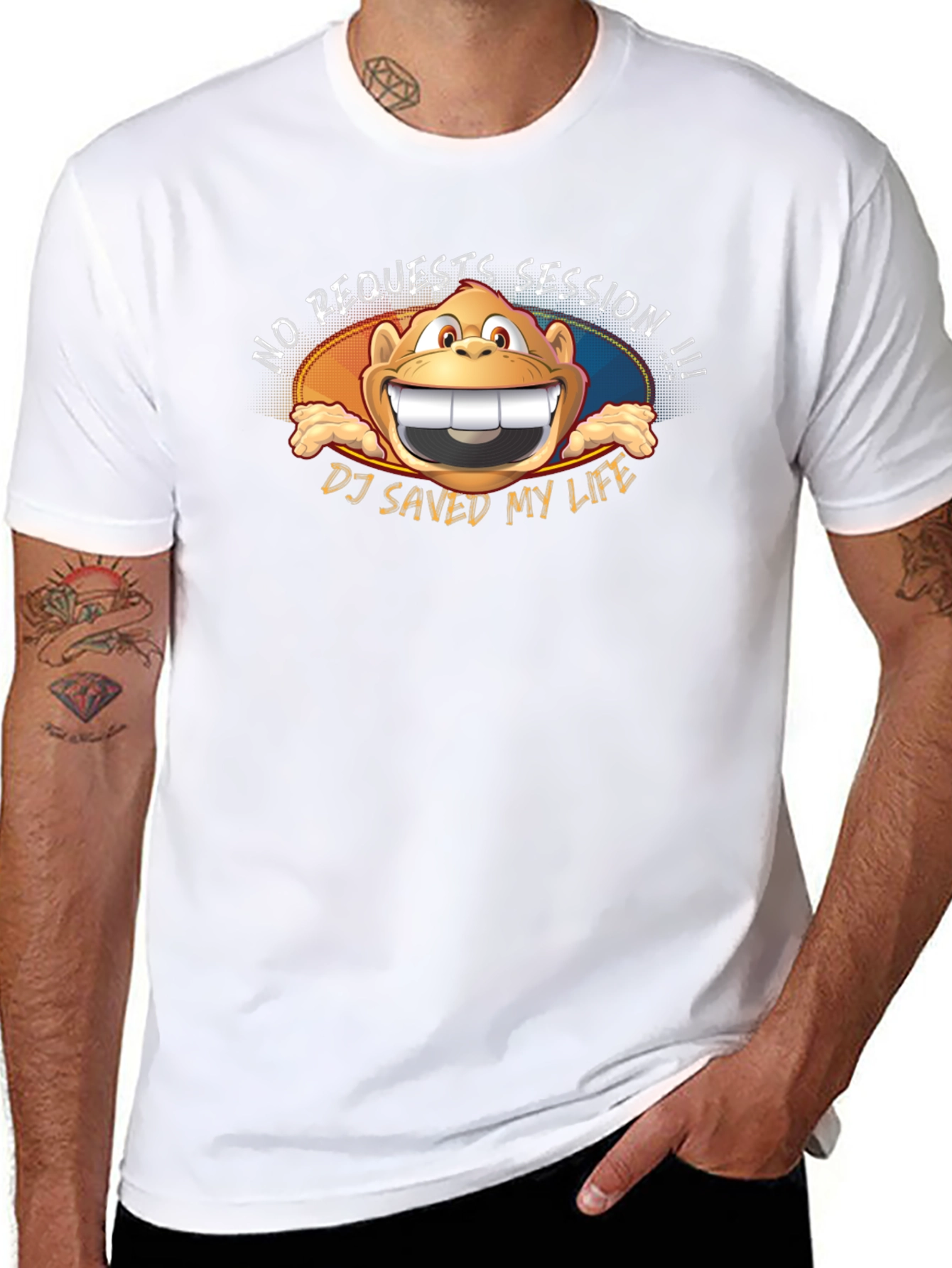 No Requests Monkey DJ T-Shirt