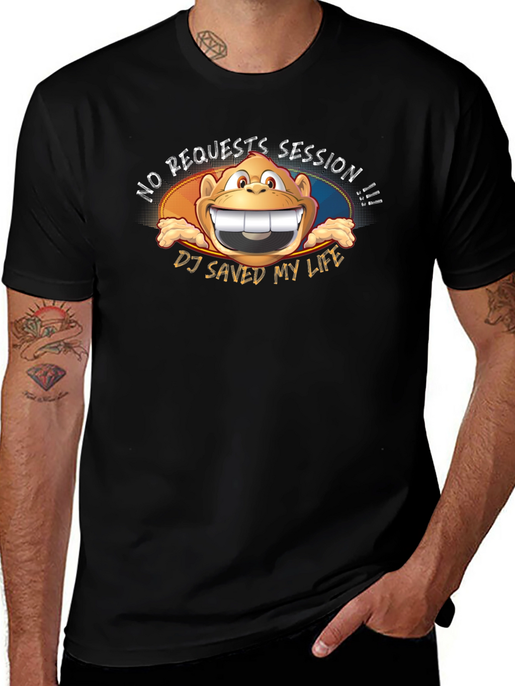 No Requests Monkey DJ T-Shirt
