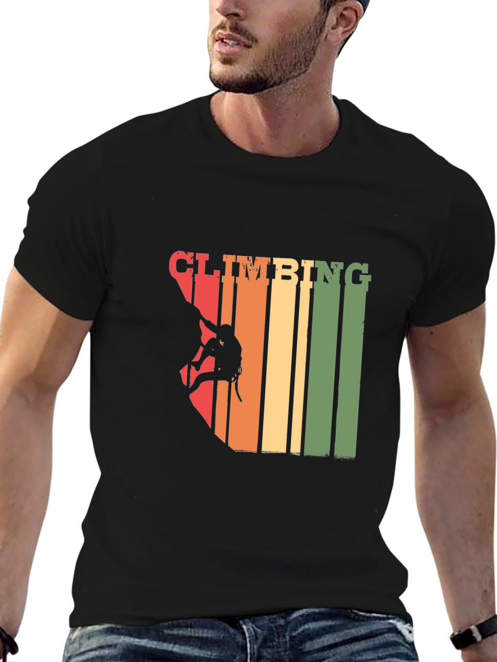 Climbing Retro Graphic T-Shirt