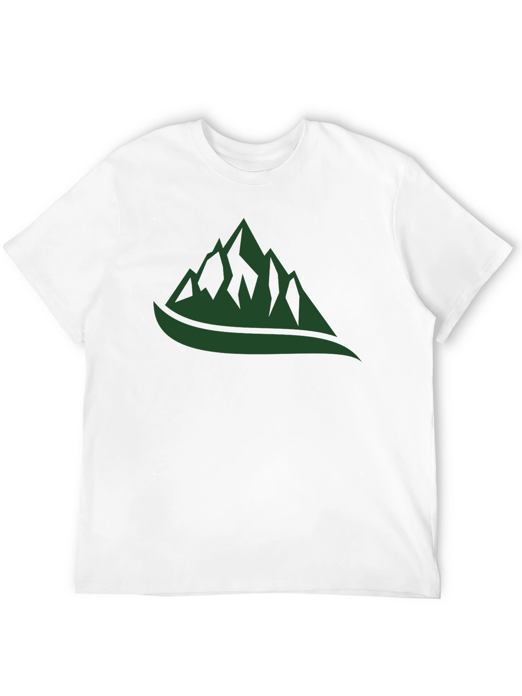 Mountain Graphic Tee - Black Cotton Casual Shirt