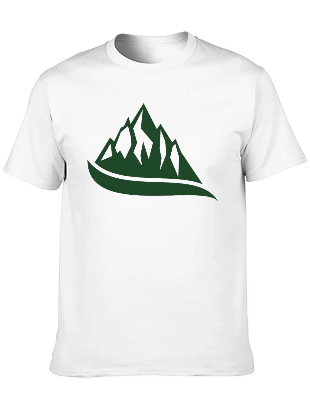 Mountain Graphic Tee - Black Cotton Casual Shirt