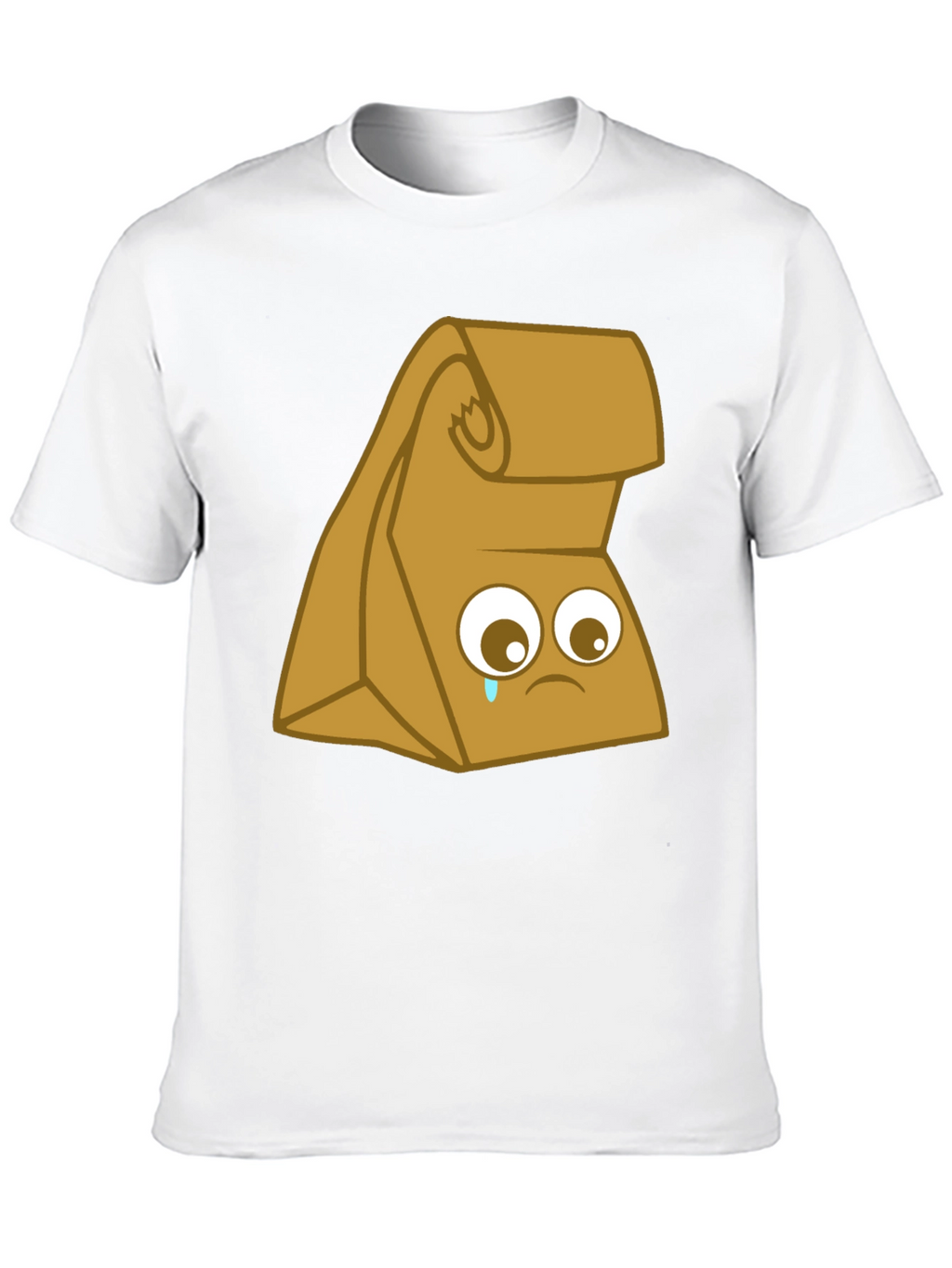 Sad Lunch Bag Graphic T-Shirt - Black Cotton Tee