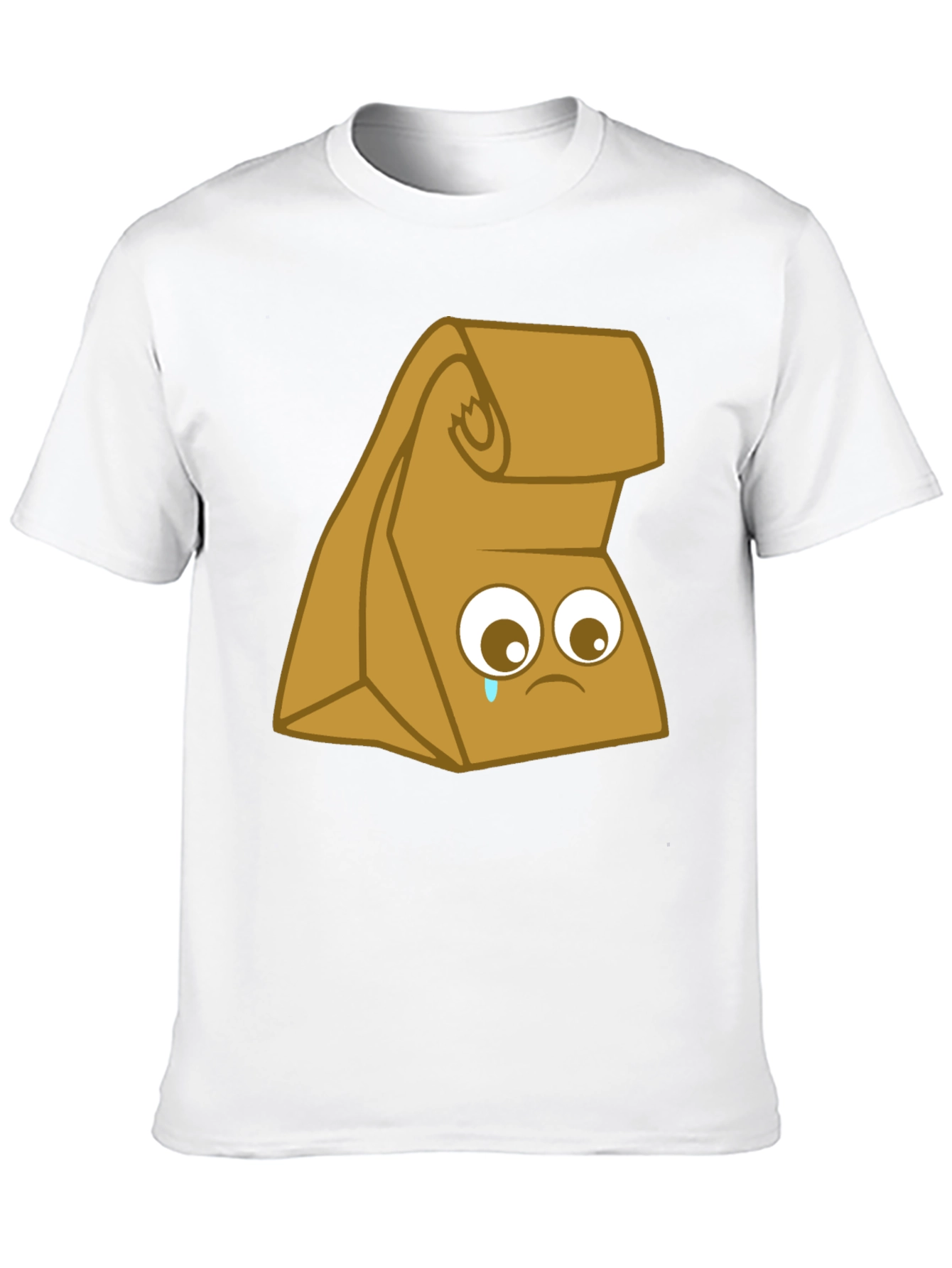 Sad Lunch Bag Graphic T-Shirt - Black Cotton Tee