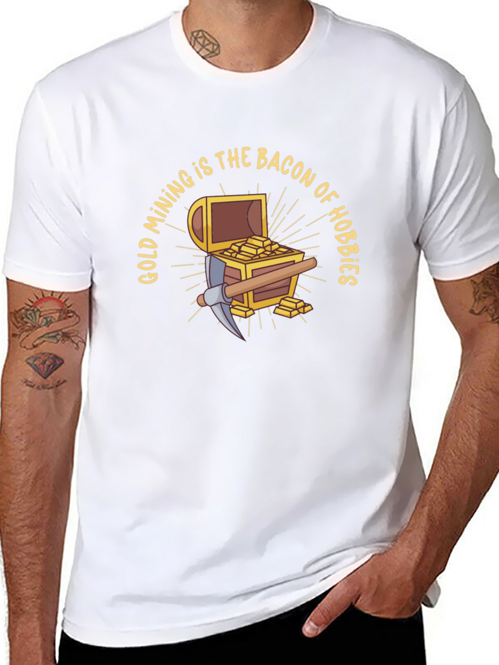 Gold Mining is the Bacon of Hobbies Black T-Shirt