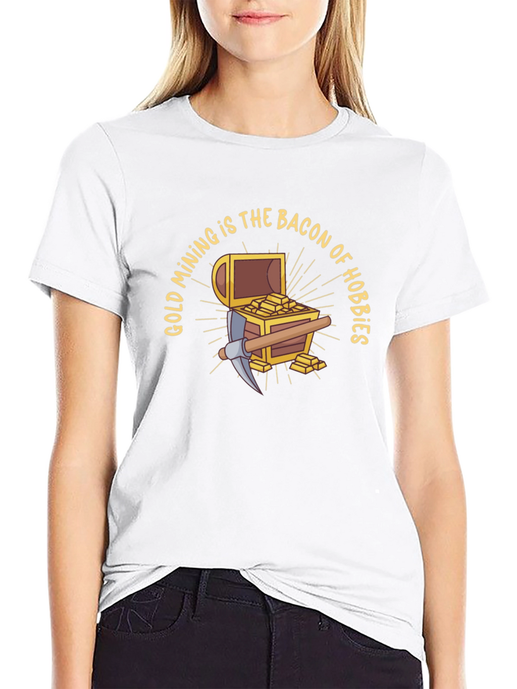 Gold Mining is the Bacon of Hobbies Black T-Shirt