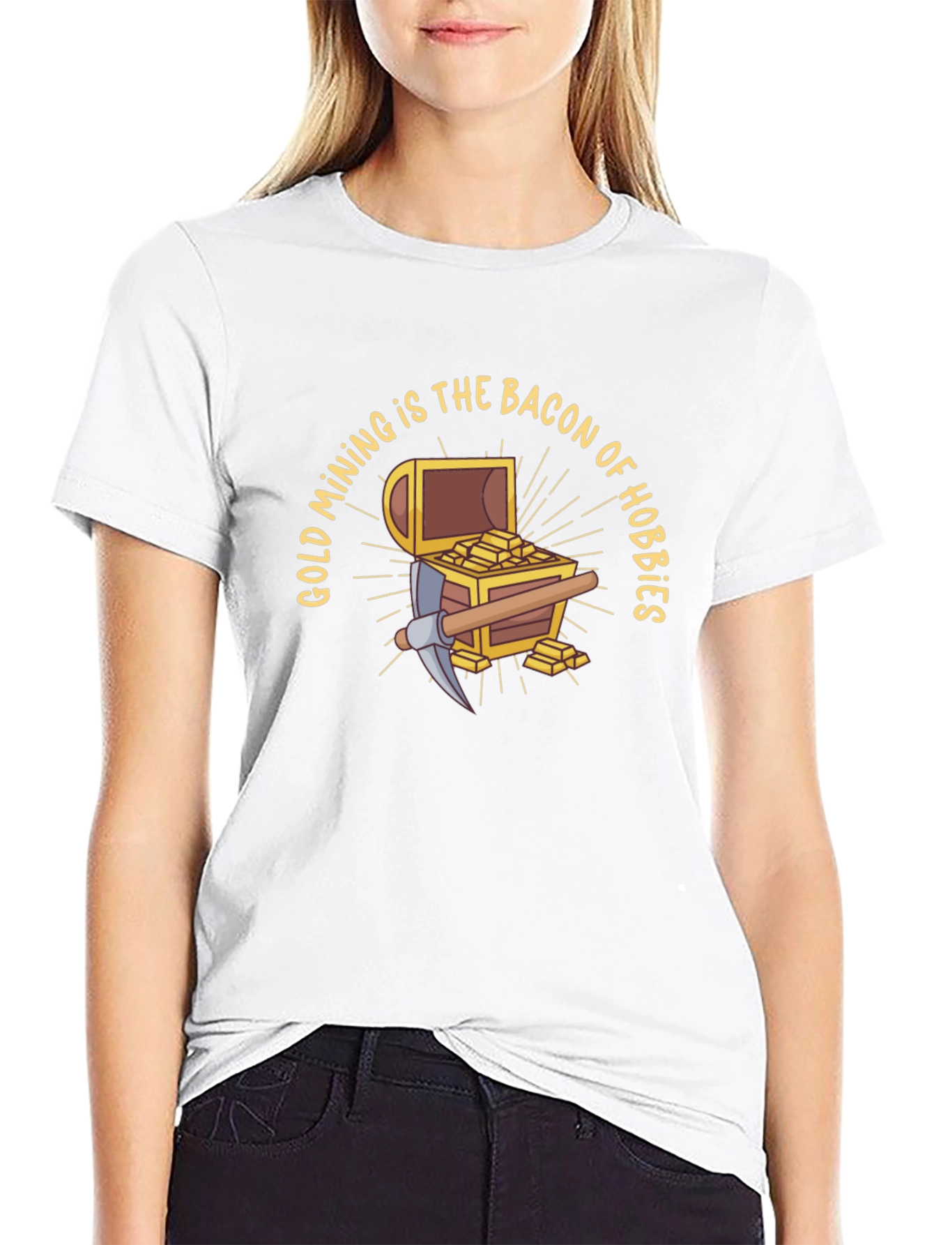 Gold Mining is the Bacon of Hobbies Black T-Shirt