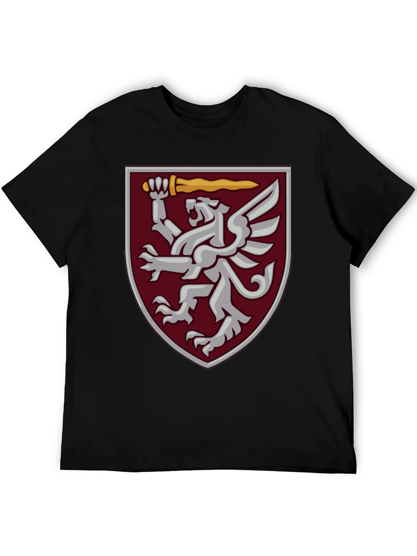 Heraldic Griffin Shield Graphic Tee