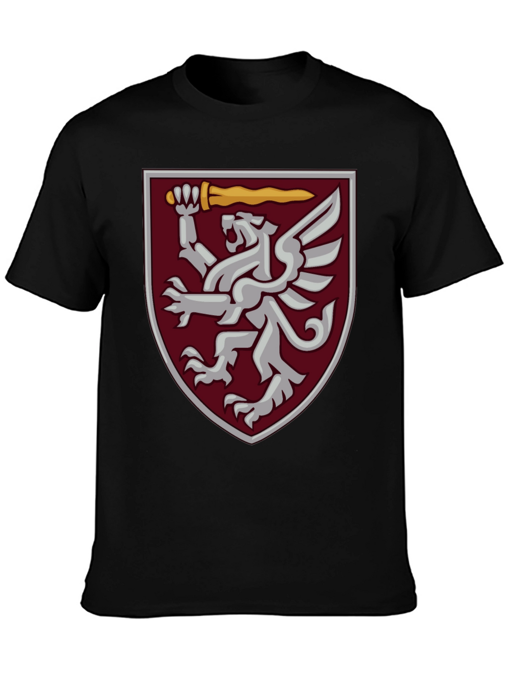 Heraldic Griffin Shield Graphic Tee