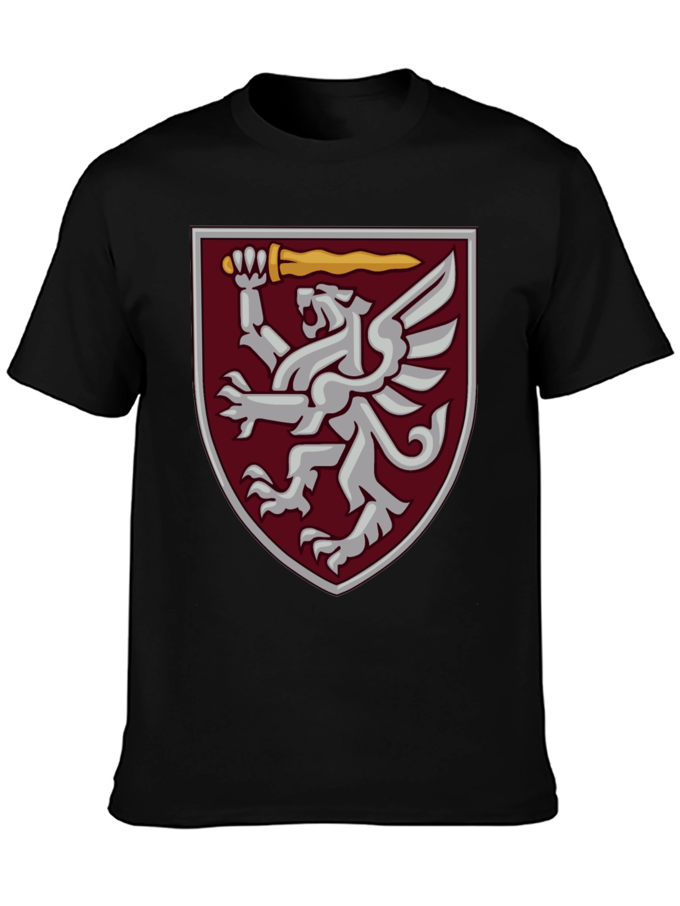Heraldic Griffin Shield Graphic Tee