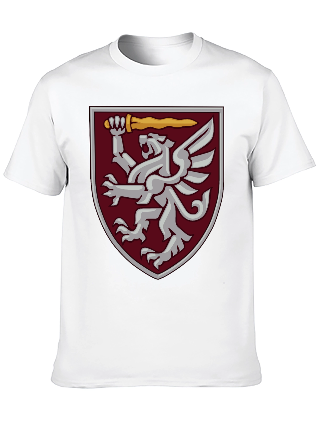 Heraldic Griffin Shield Graphic Tee