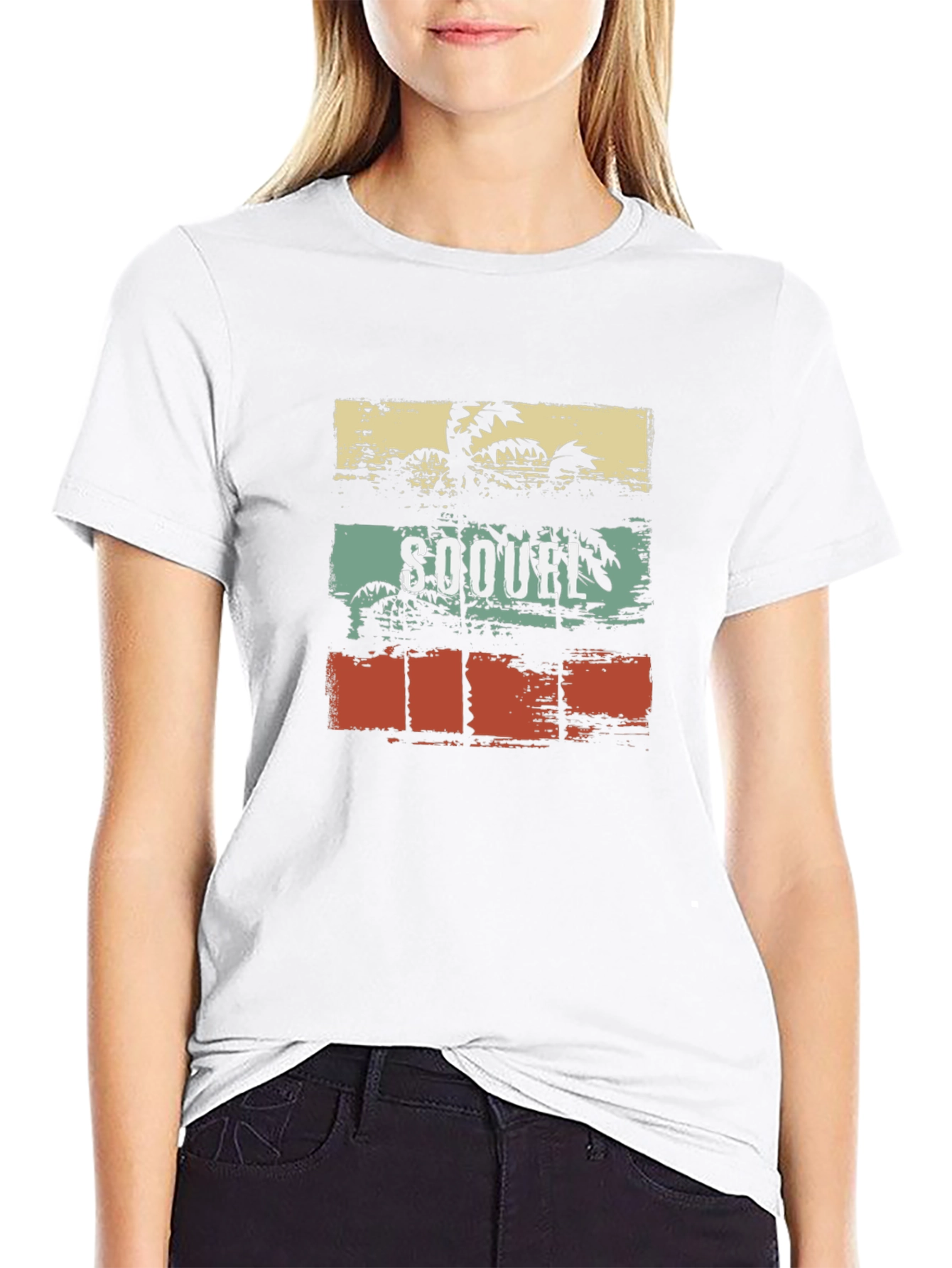 Soquel Palm Tree Graphic Tee - Retro Style