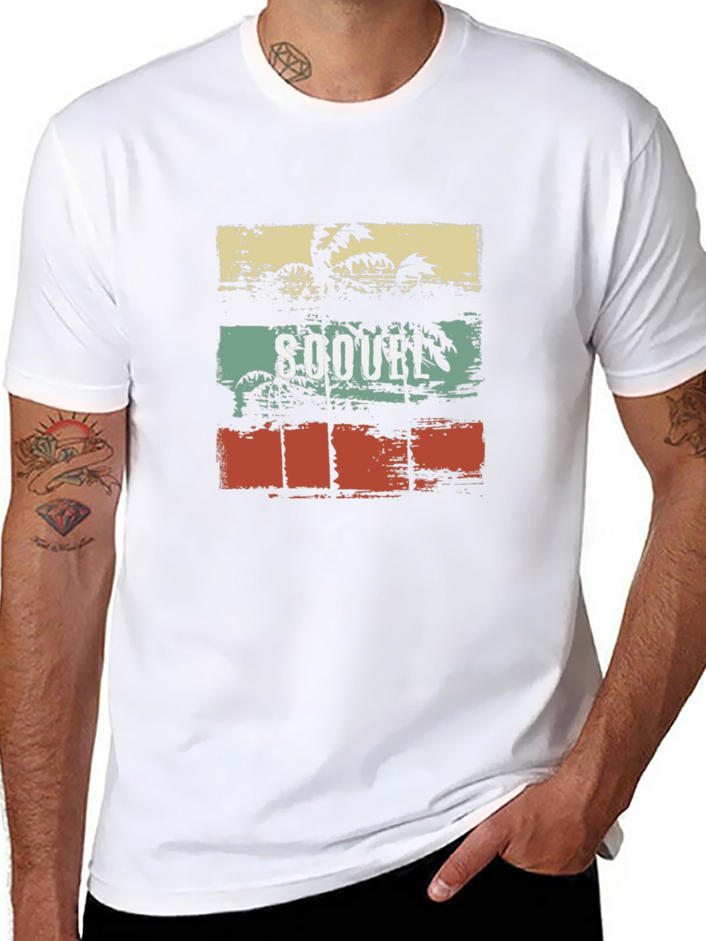 Soquel Palm Tree Graphic Tee - Retro Style