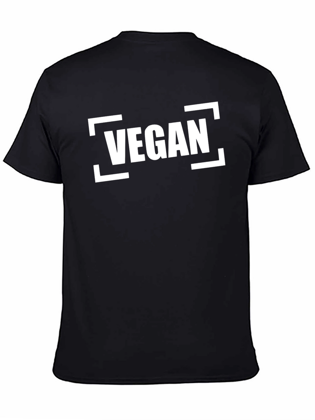 Vegan Statement T-Shirt - Black Crew Neck