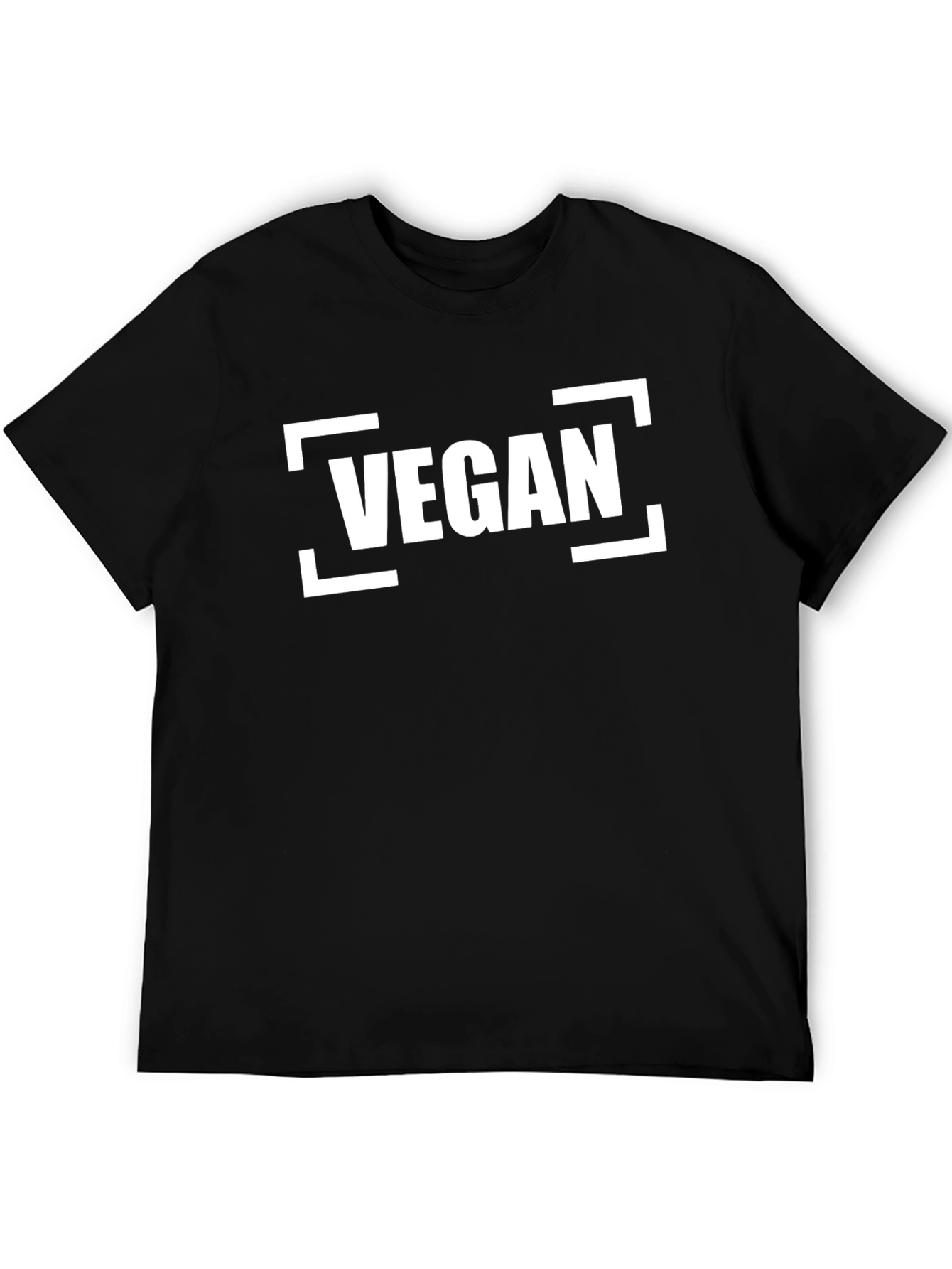 Vegan Statement T-Shirt - Black Crew Neck