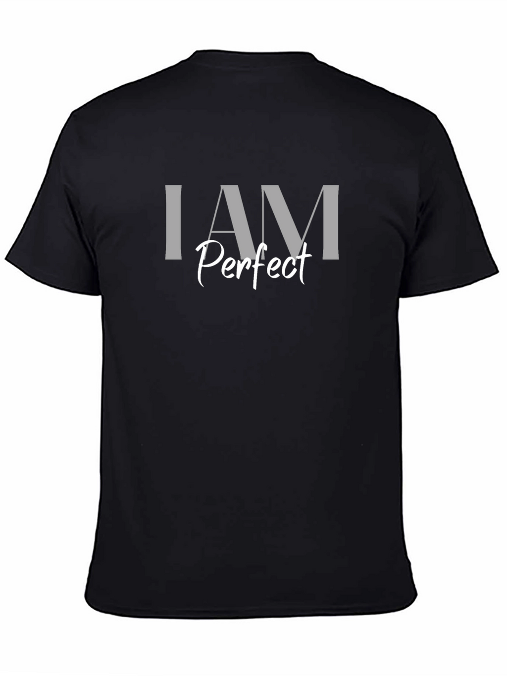 I AM Perfect - Mens Black Cotton T-Shirt
