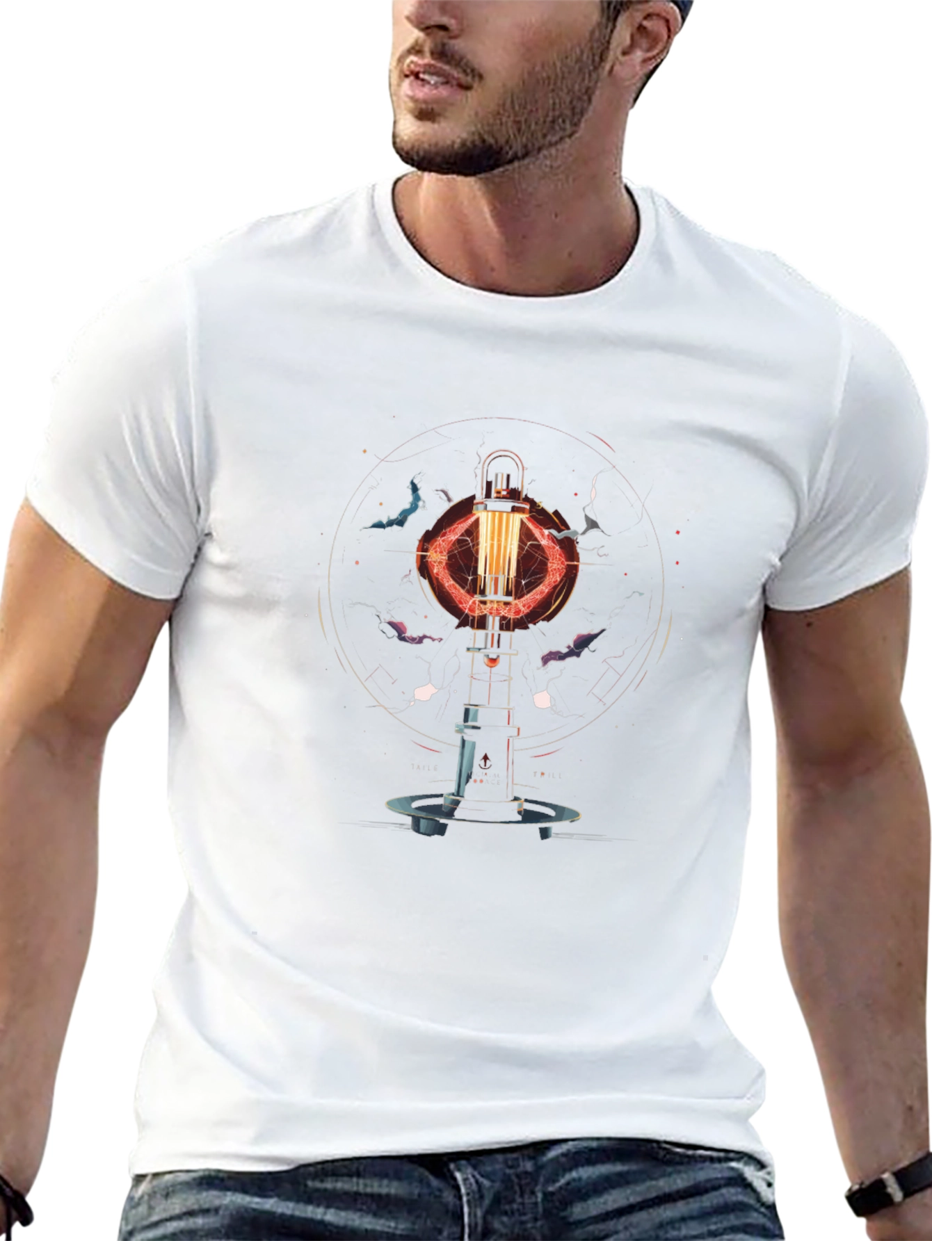 Arc Reactor Graphic Tee - Stylish Sci-Fi Design