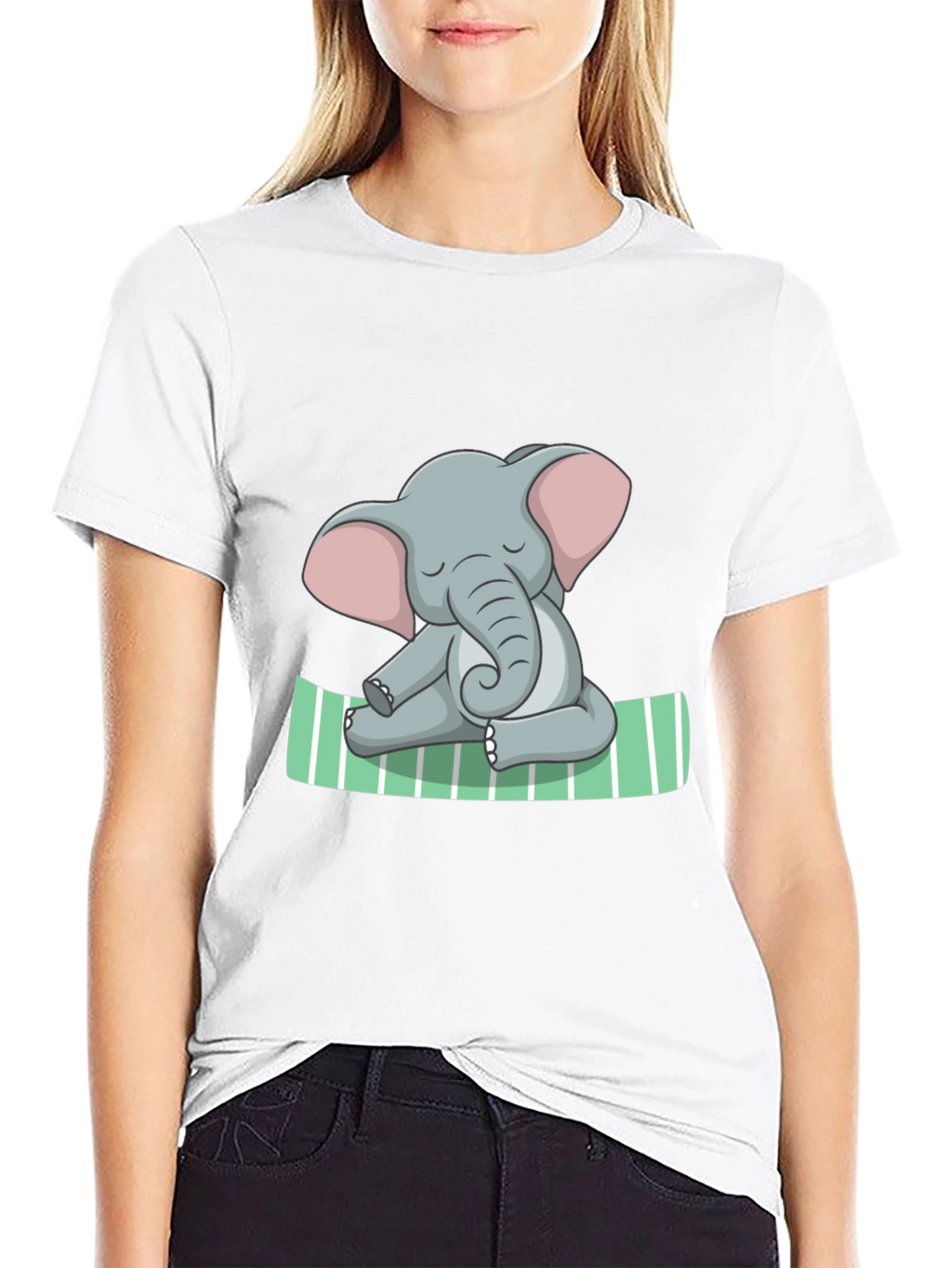 Elephant Yoga Graphic Tee - Soft Cotton Comfort