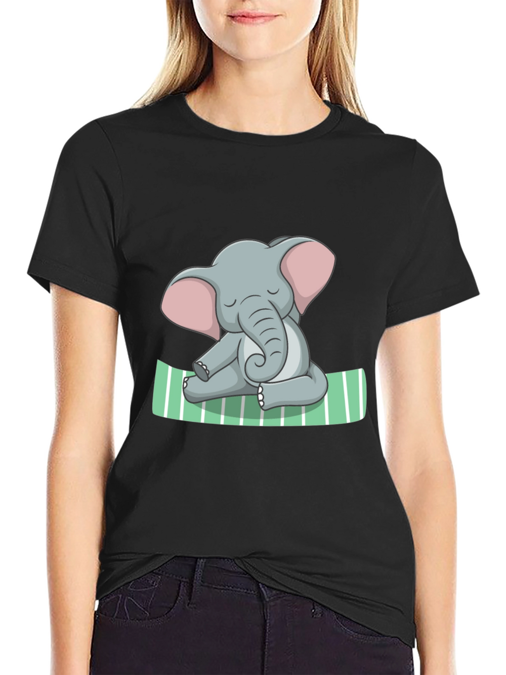 Elephant Yoga Graphic Tee - Soft Cotton Comfort