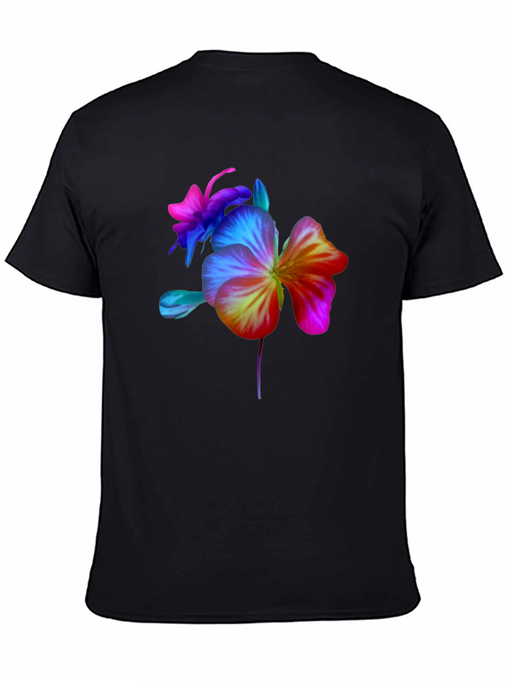 Floral Spectrum Graphic Tee - Bold Flower Design