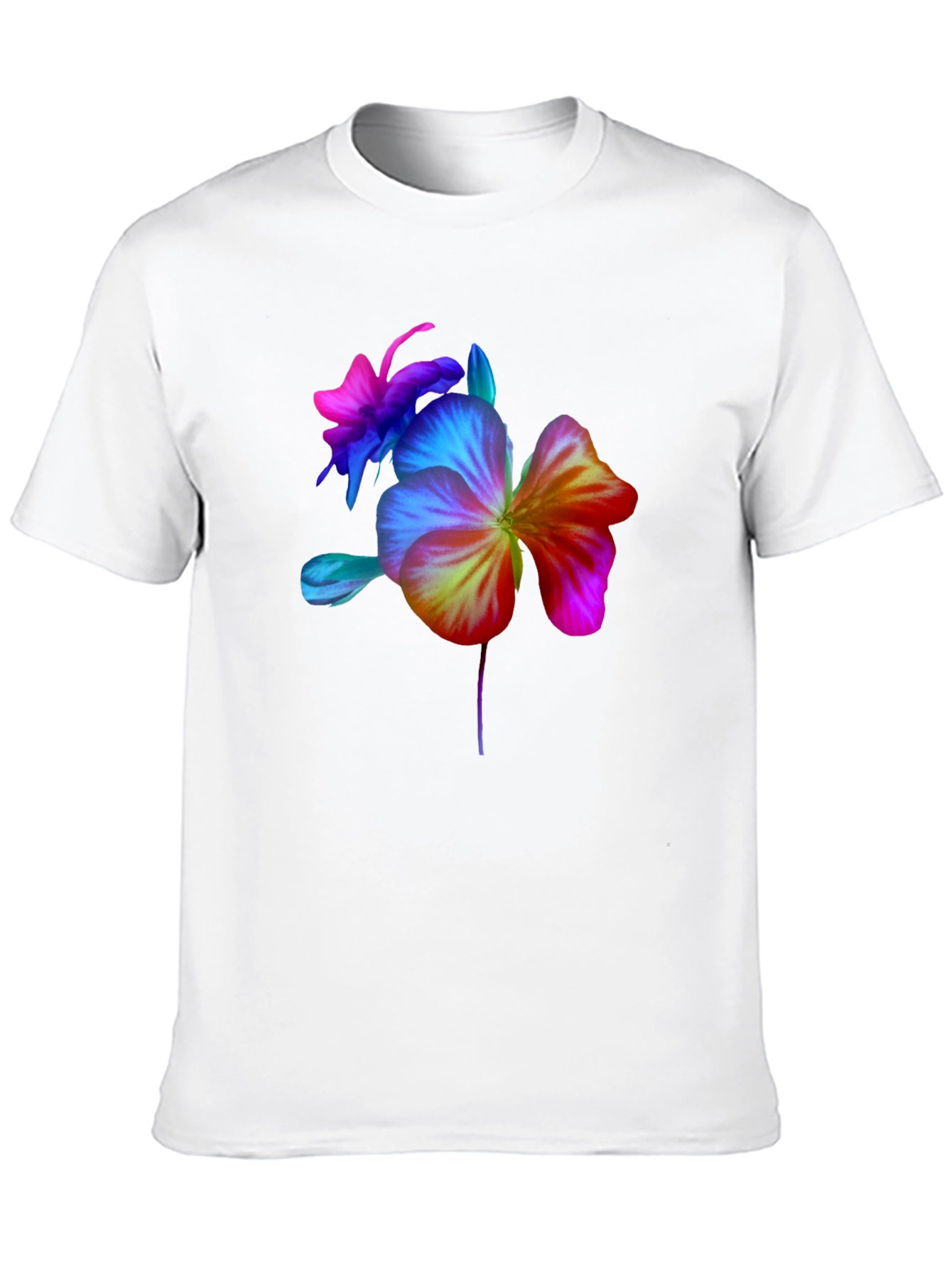 Floral Spectrum Graphic Tee - Bold Flower Design