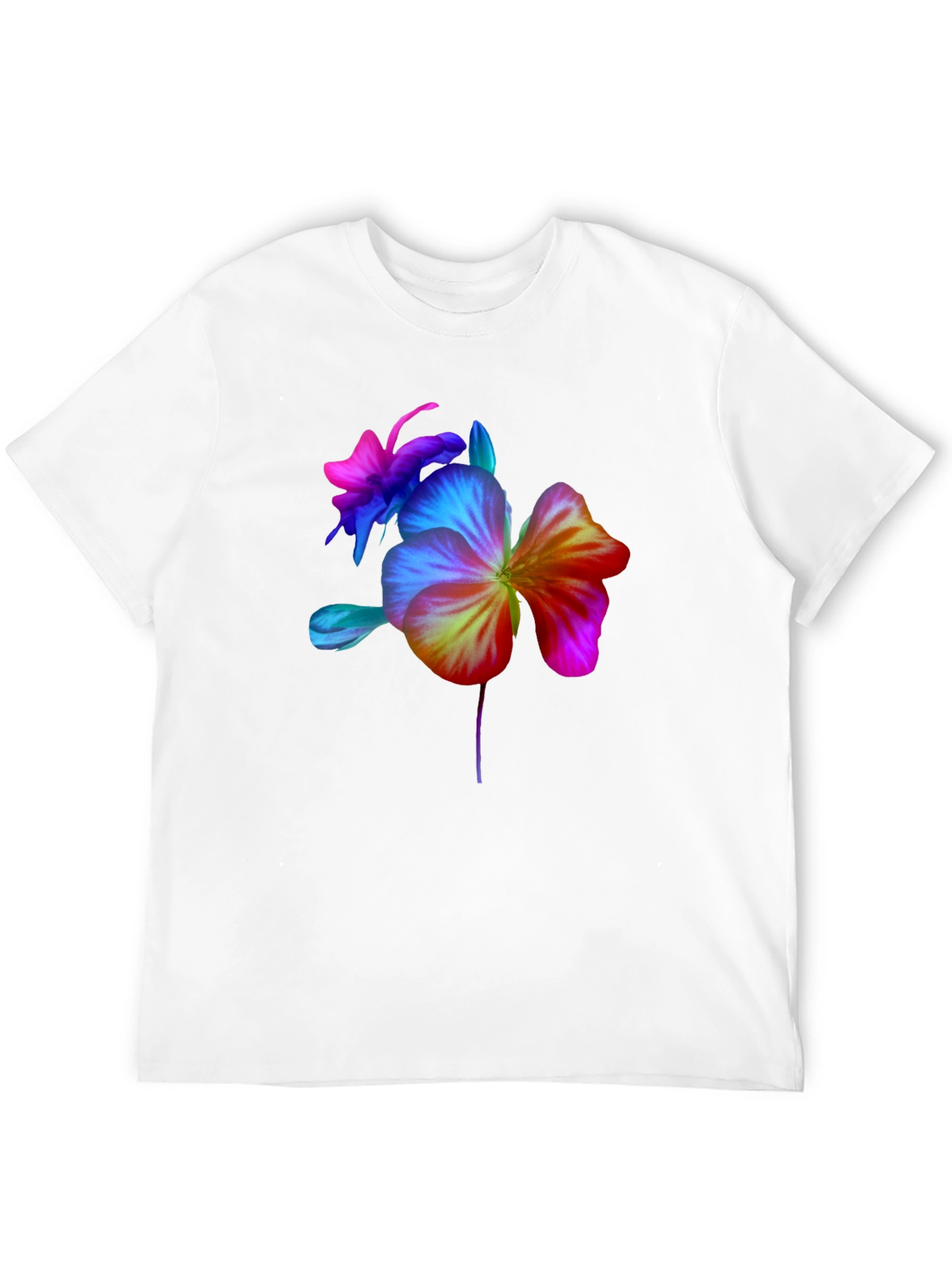 Floral Spectrum Graphic Tee - Bold Flower Design