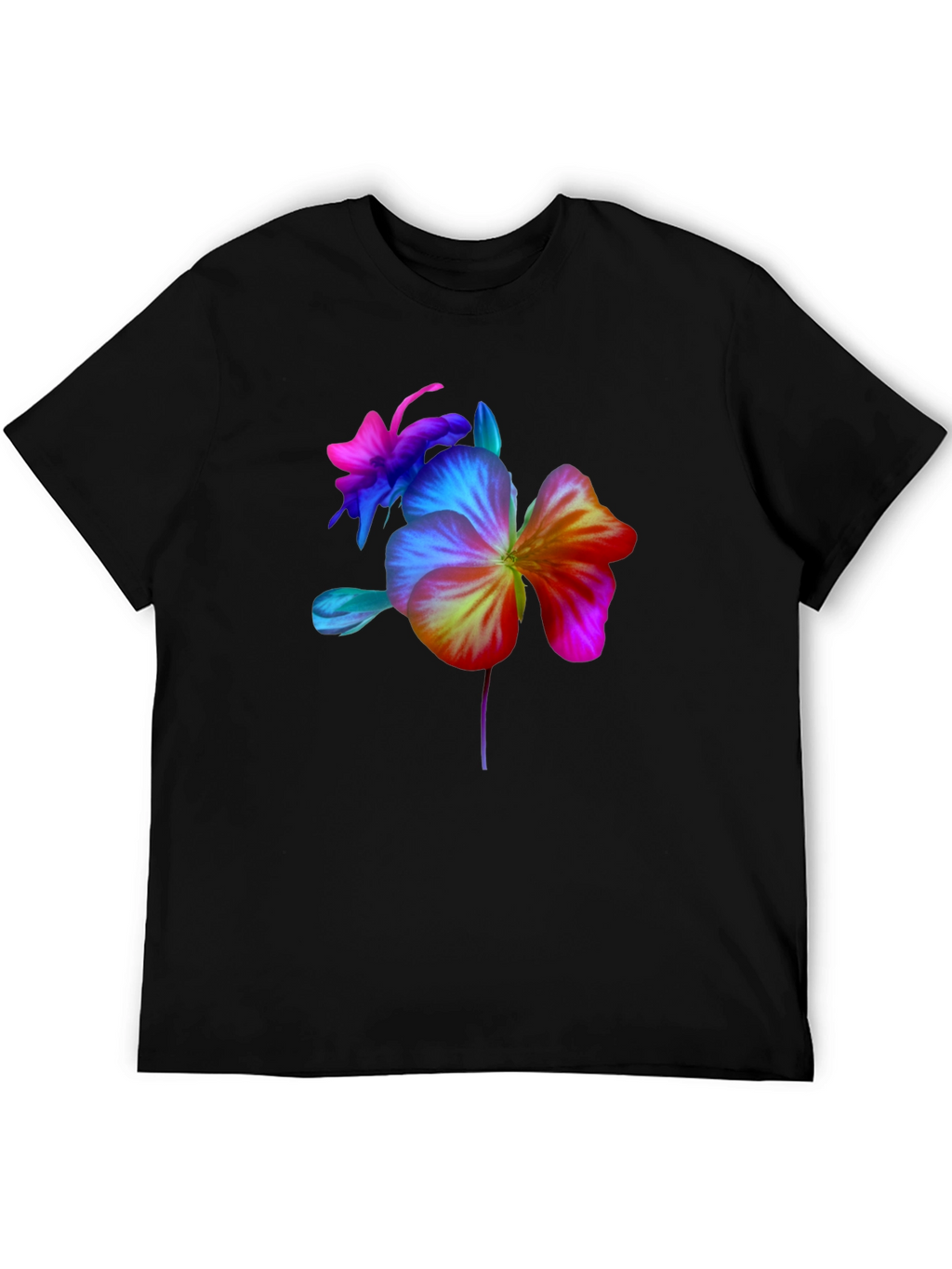 Floral Spectrum Graphic Tee - Bold Flower Design