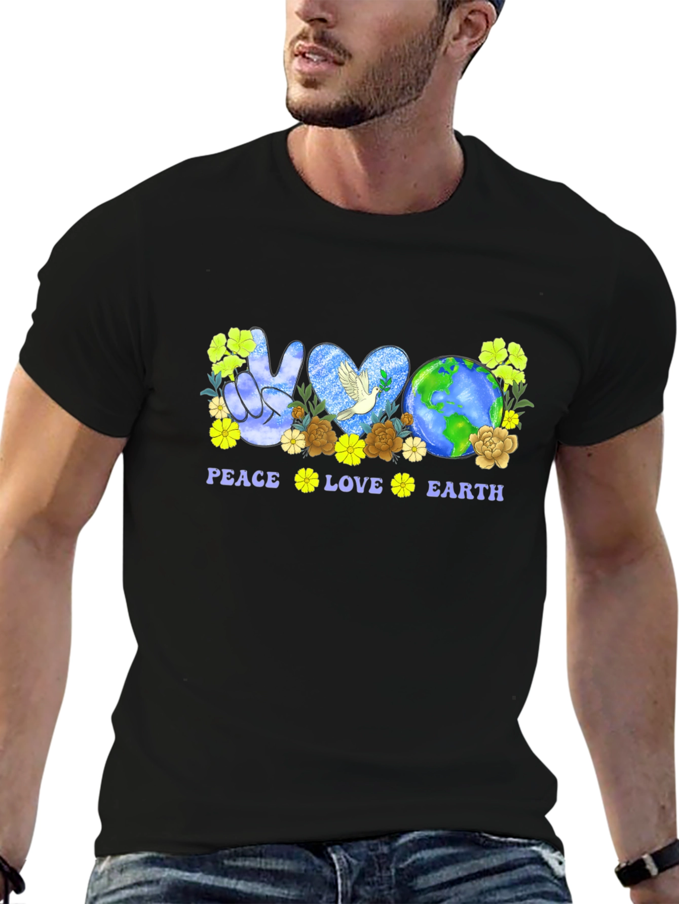 Peace Love Earth Graphic T-Shirt