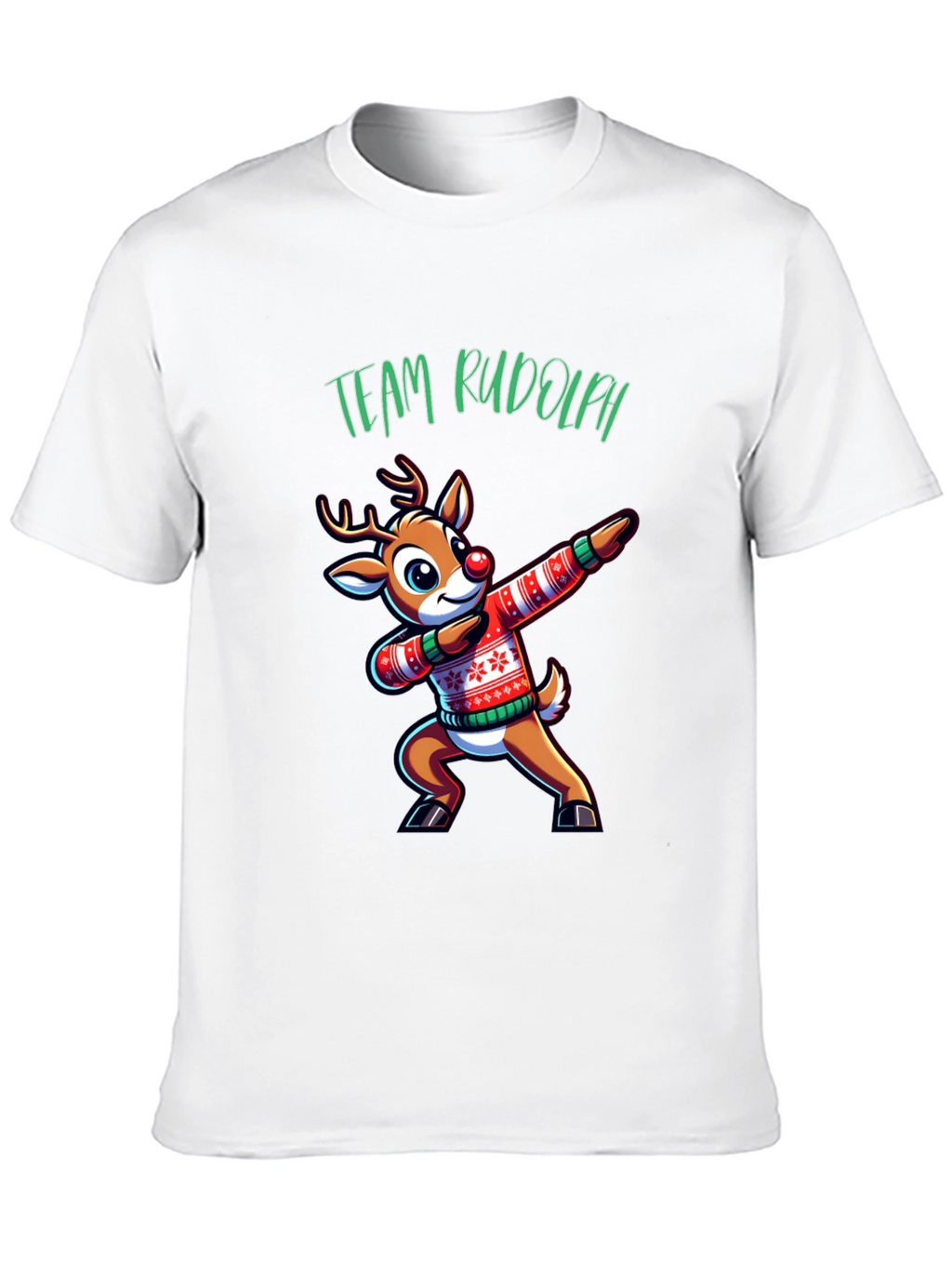 Team Rudolph Dabbing Reindeer Christmas T-Shirt