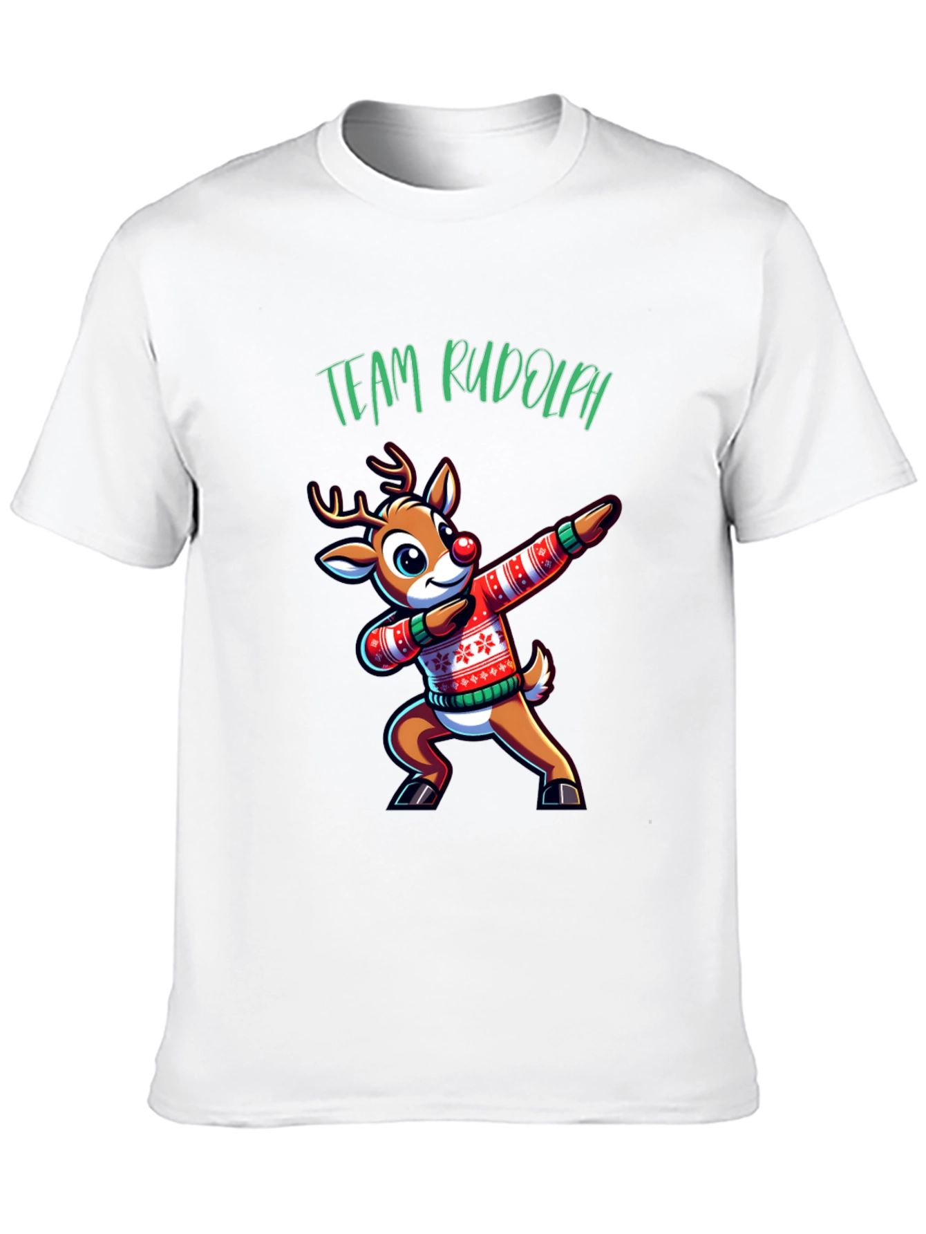 Team Rudolph Dabbing Reindeer Christmas T-Shirt