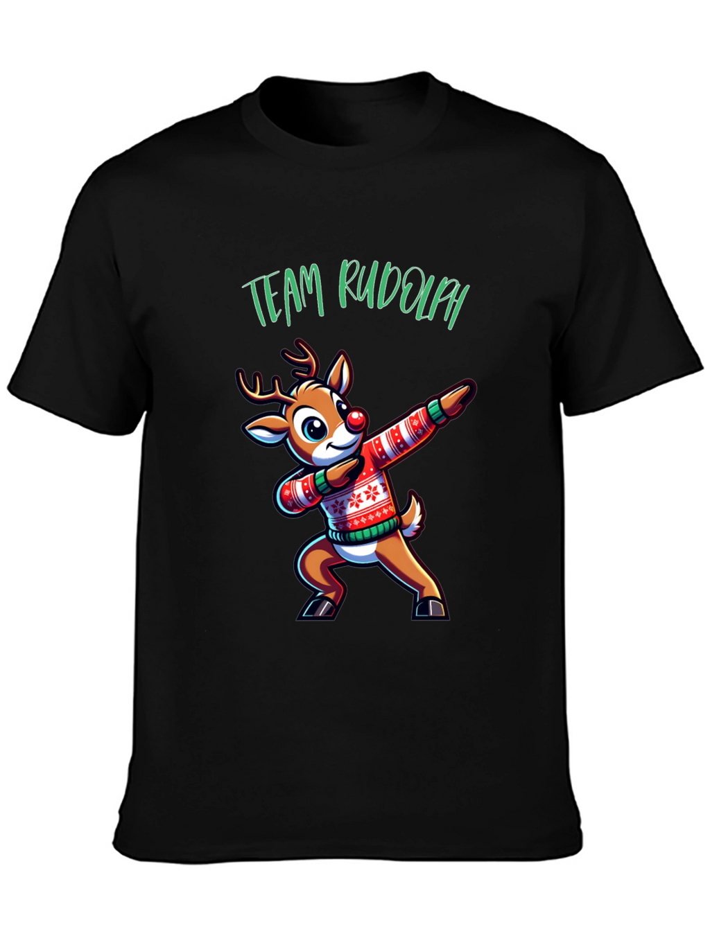 Team Rudolph Dabbing Reindeer Christmas T-Shirt