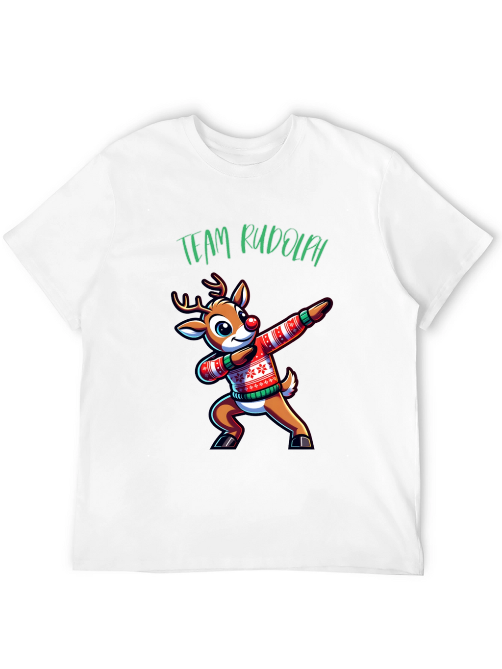 Team Rudolph Dabbing Reindeer Christmas T-Shirt