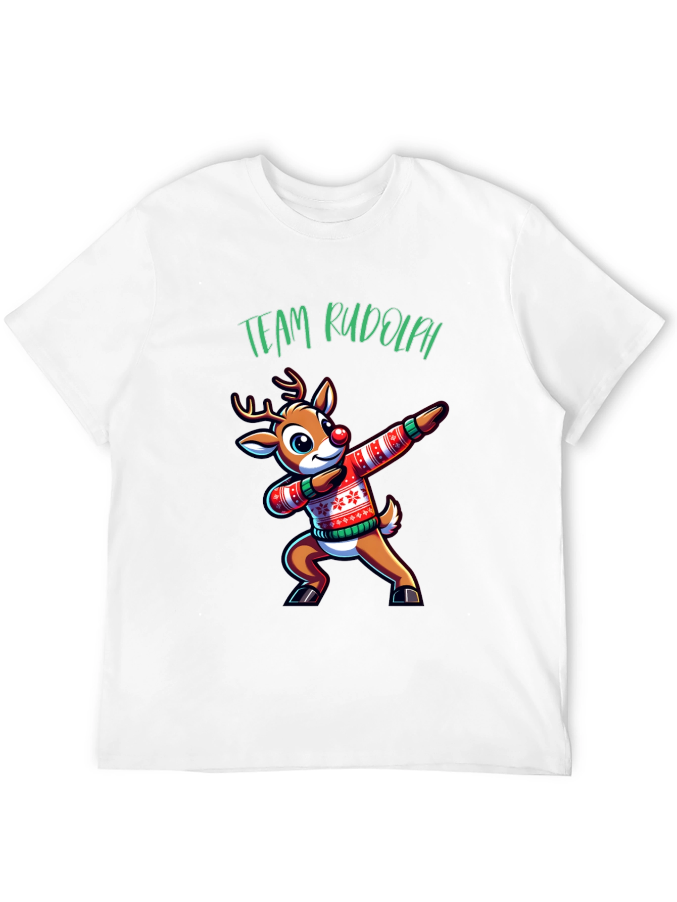 Team Rudolph Dabbing Reindeer Christmas T-Shirt