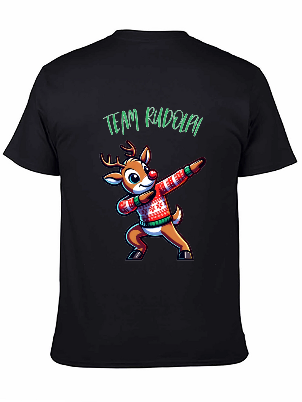 Team Rudolph Dabbing Reindeer Christmas T-Shirt