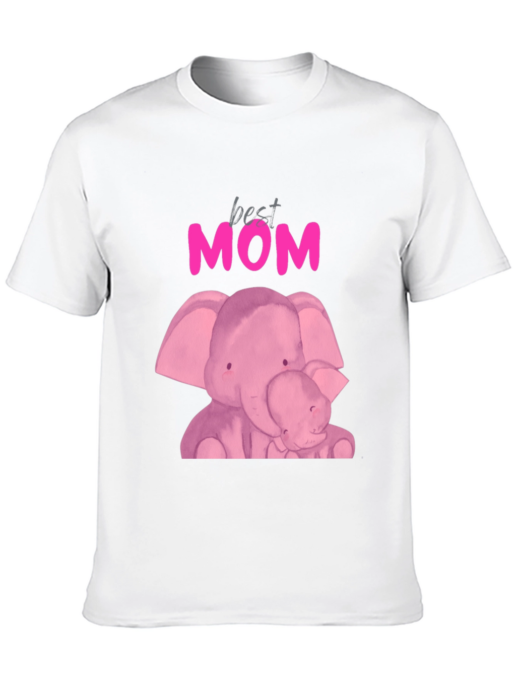 Best Mom Elephant Graphic Tee - Black