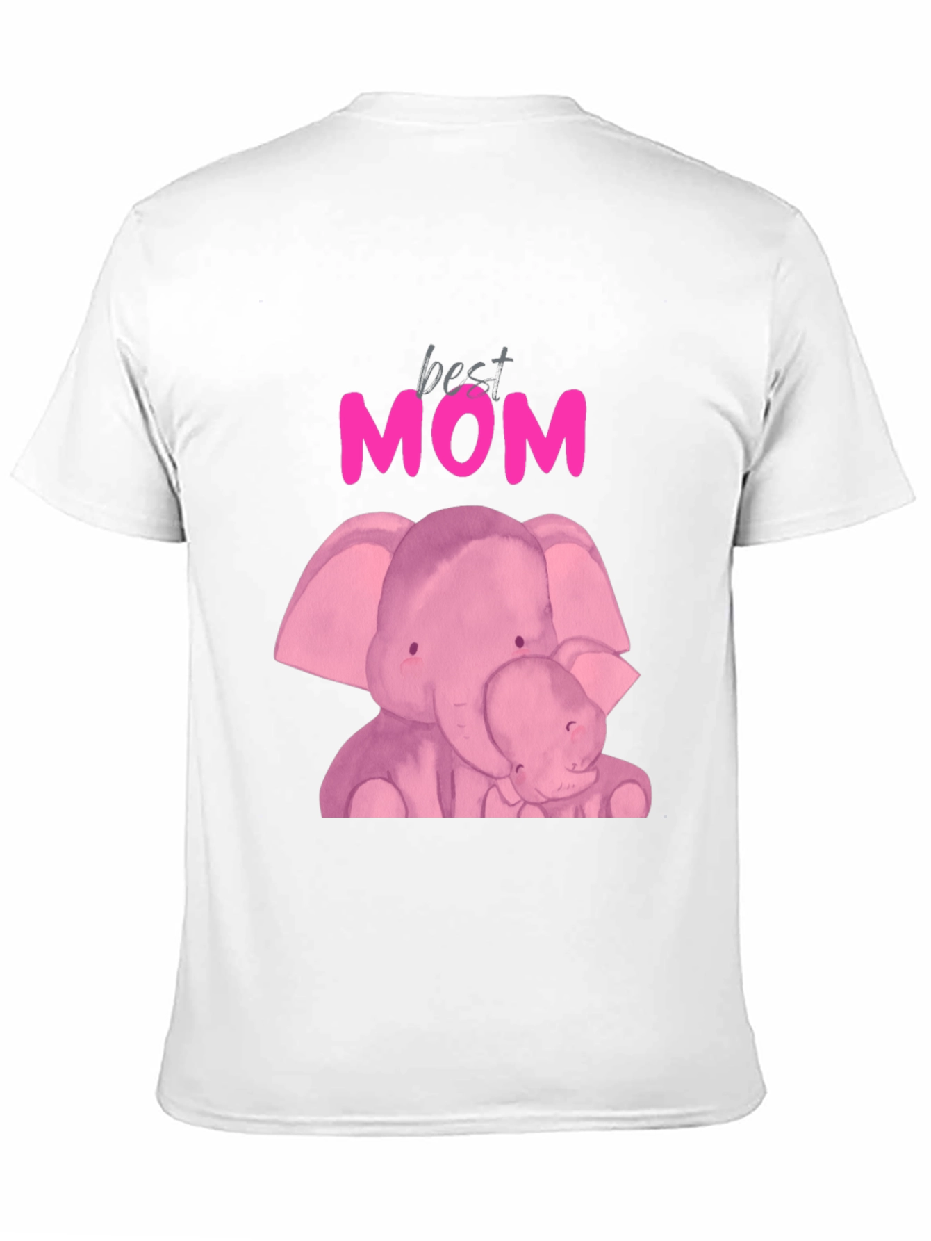 Best Mom Elephant Graphic Tee - Black