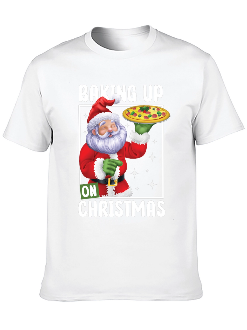 Baking Up On Christmas Santa Pizza T-Shirt