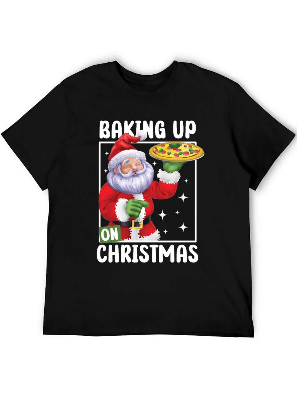 Baking Up On Christmas Santa Pizza T-Shirt