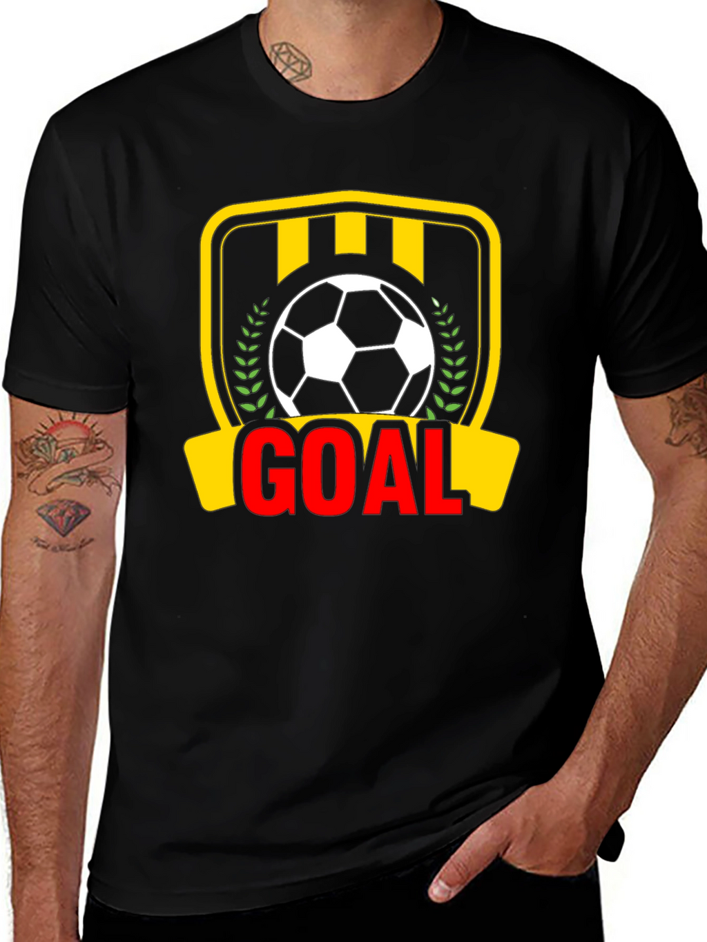 Goal! Soccer Graphic Tee - Black