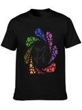 Rainbow Airplane Circle Graphic Tee