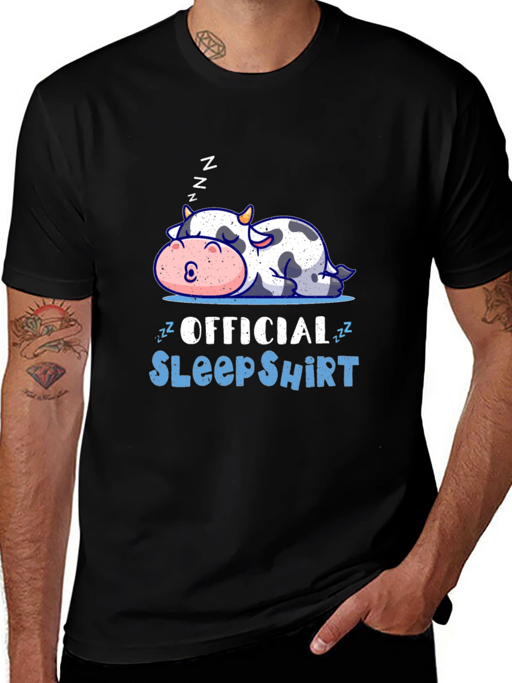 Official Sleep Shirt - Cute Cow Graphic Tee