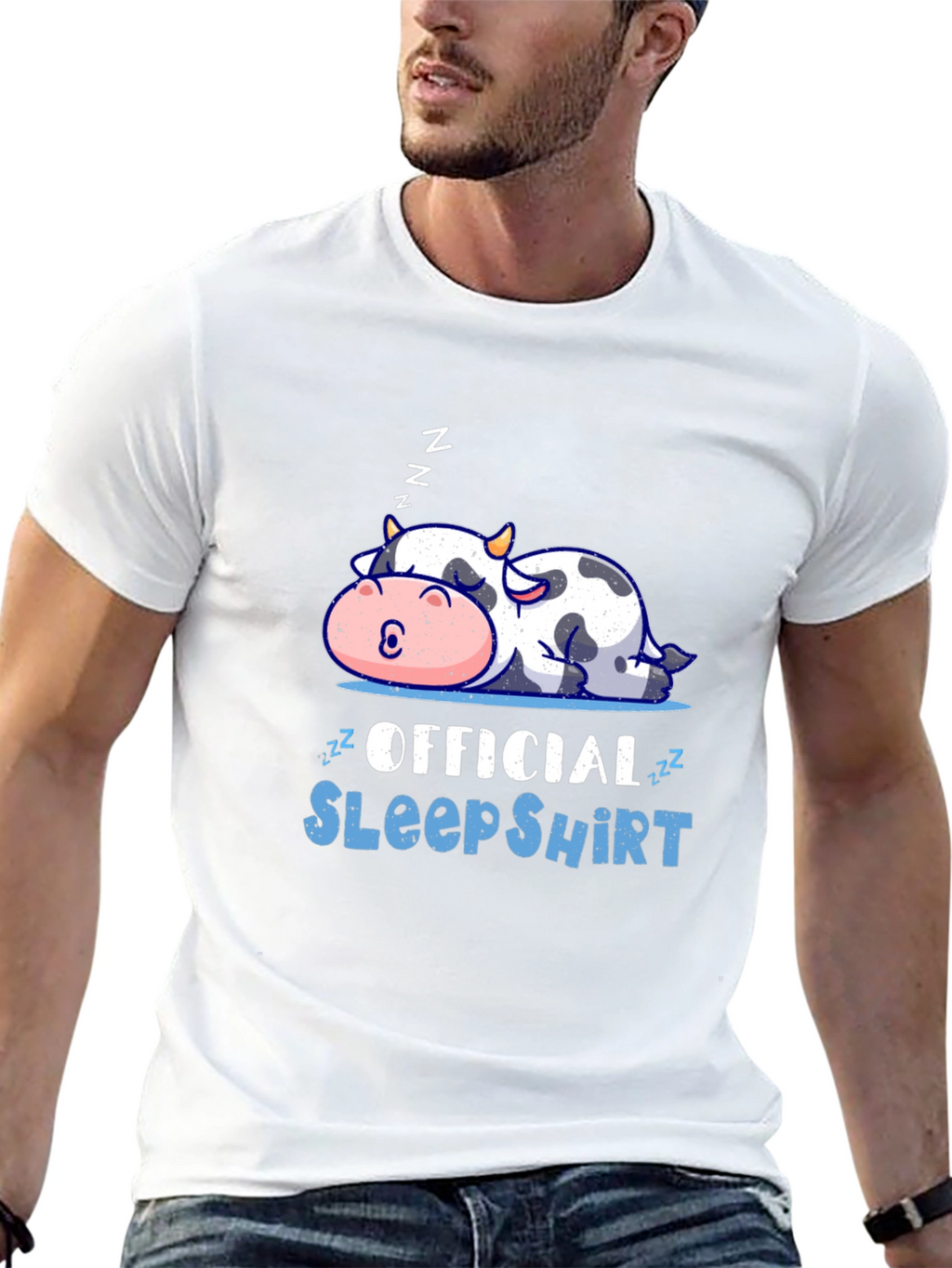 Official Sleep Shirt - Cute Cow Graphic Tee