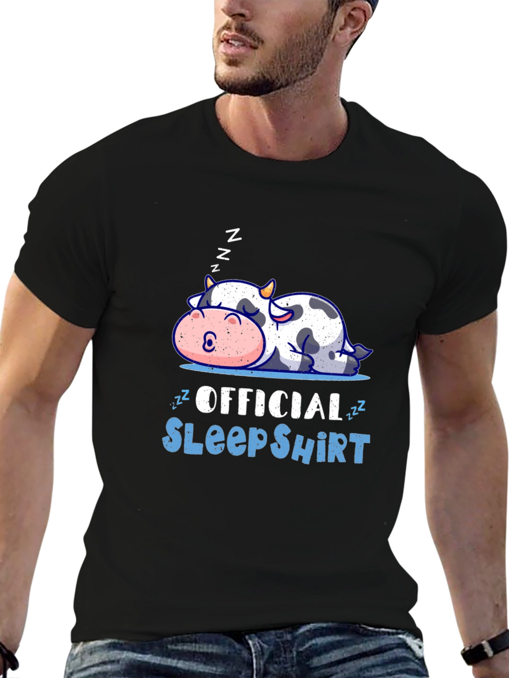 Official Sleep Shirt - Cute Cow Graphic Tee