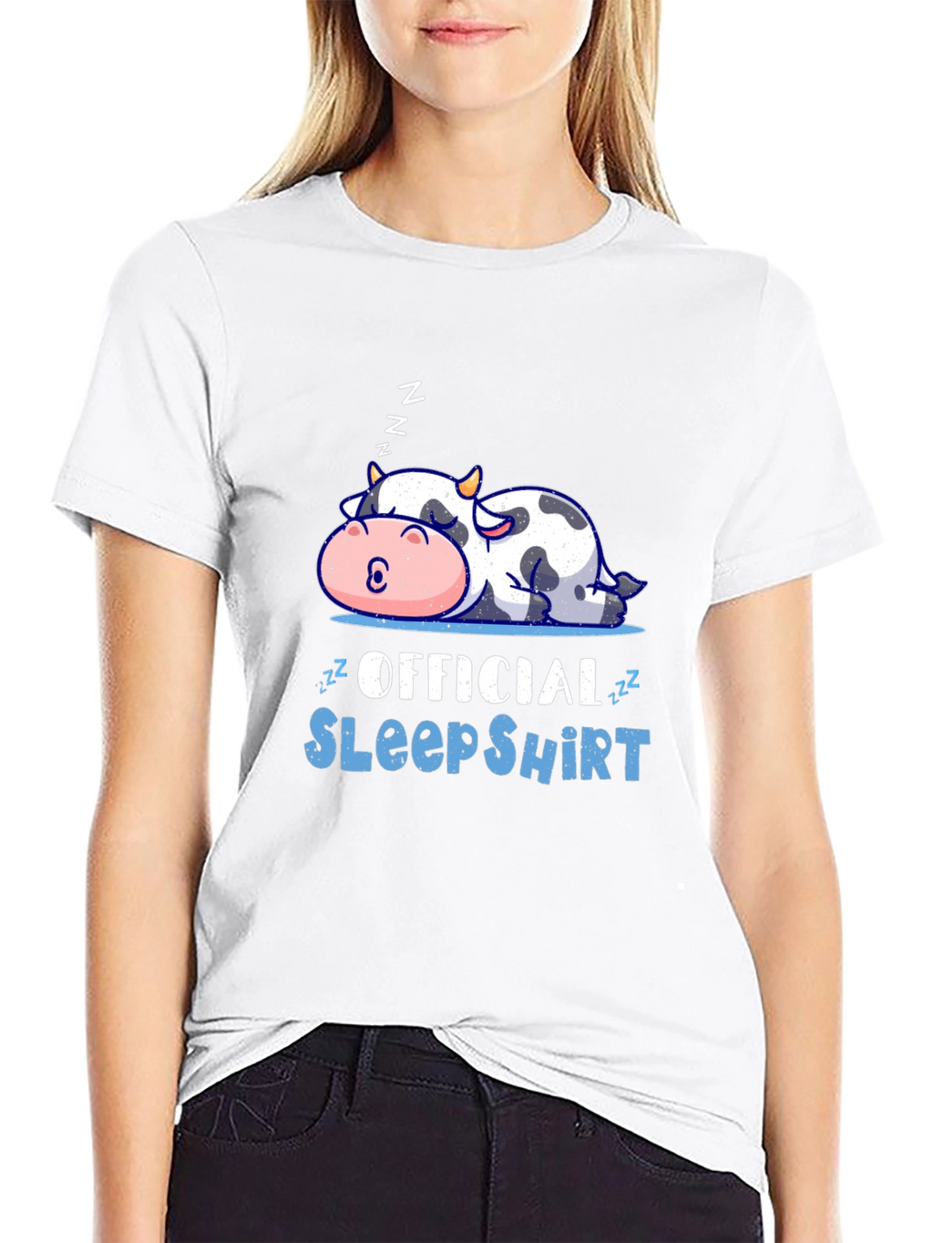 Official Sleep Shirt - Cute Cow Graphic Tee